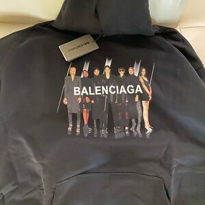 Balenciaga Black Graphic Hoodie